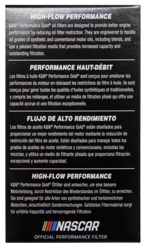 Hyundai Sonata Oil Filter - K&N Engineering - Performance Gold - `06-`08